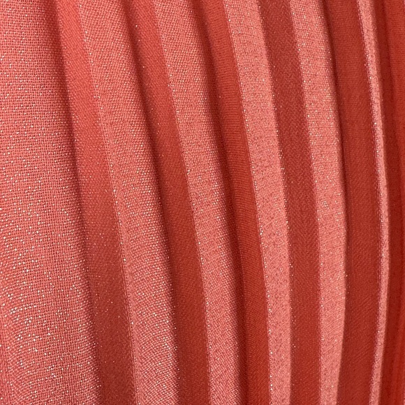 Nanette Lepore Iridescent Coral Pleated Smocked Keyhole Close Cocktail Dress 8 - Picture 2 of 12